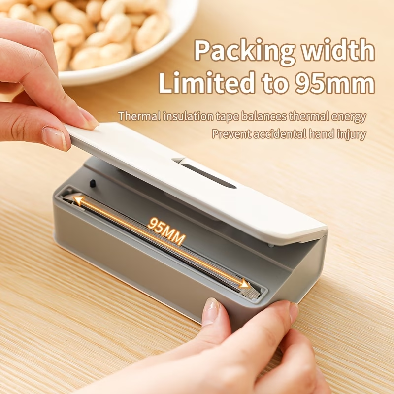 Magnetic Plastic Mini Semi-Automatic Sealer Machine Multiple Sealing Modes Rechargeable Battery 2-16s Capacity for Food Storage